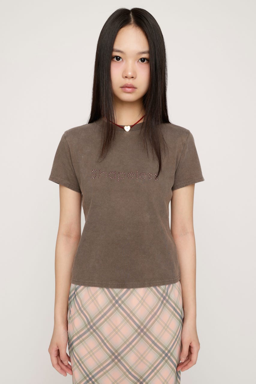 WASHED STONE LOGO Tシャツ KHA FREE