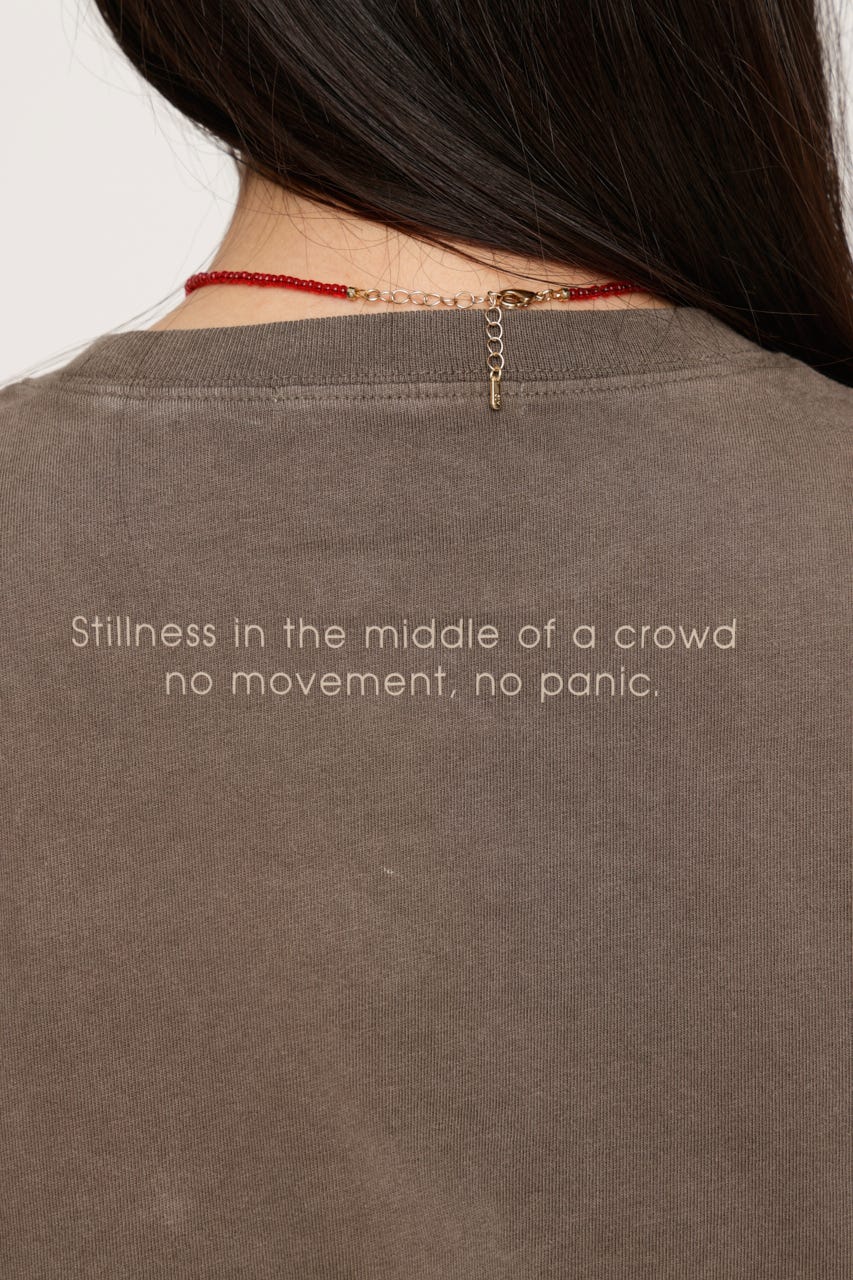 WASHED STONE LOGO Tシャツ KHA FREE