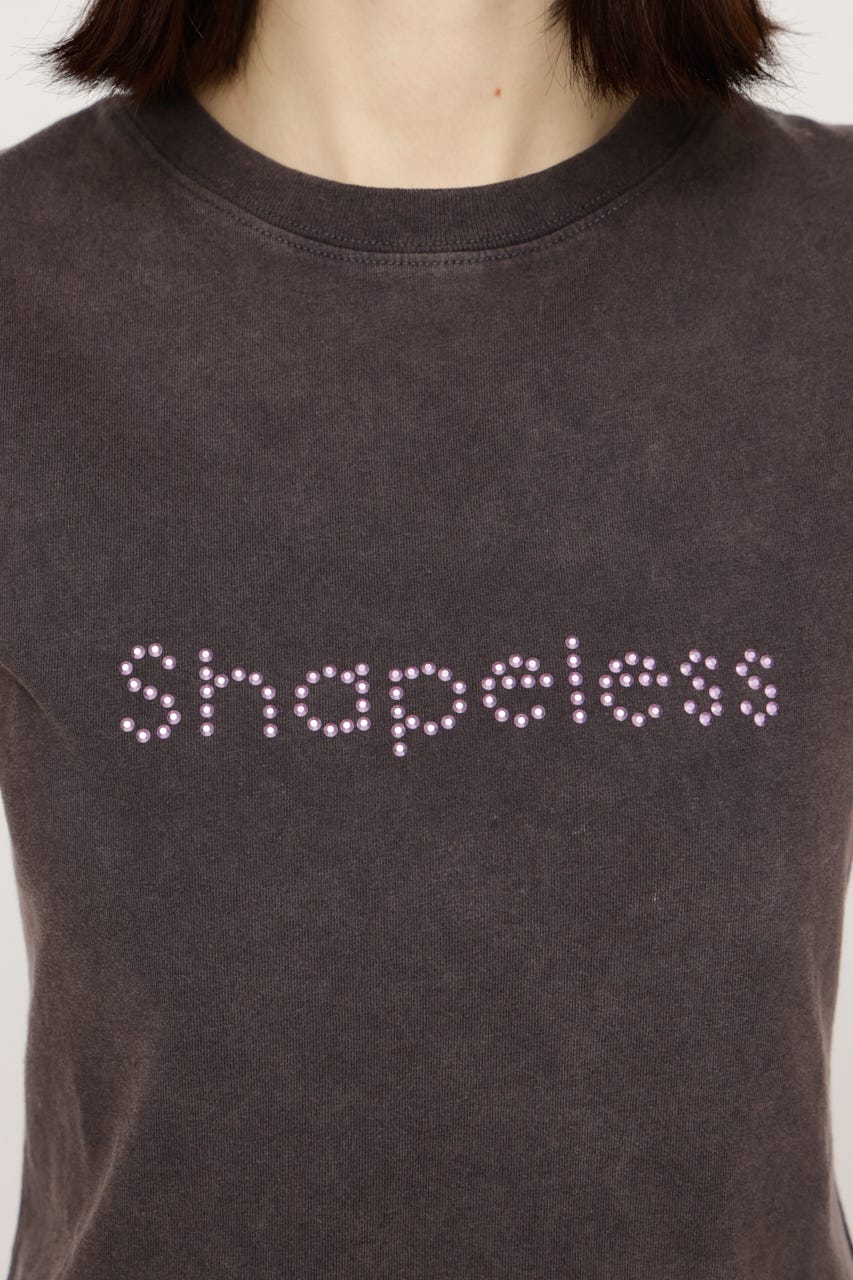 WASHED STONE LOGO Tシャツ L/BLK FREE