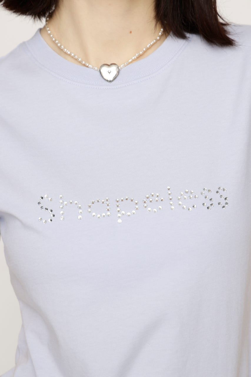 WASHED STONE LOGO Tシャツ L/BLU FREE