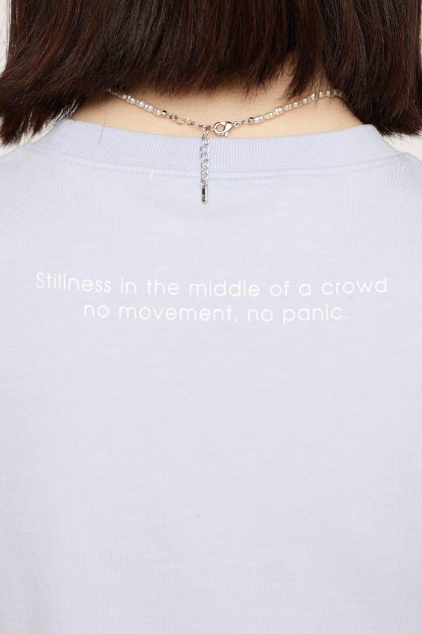 WASHED STONE LOGO Tシャツ L/BLU FREE