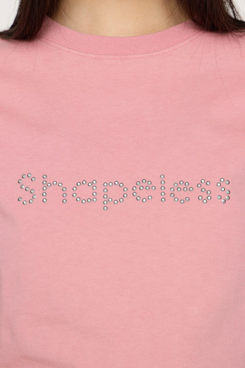 WASHED STONE LOGO Tシャツ L/PNK FREE