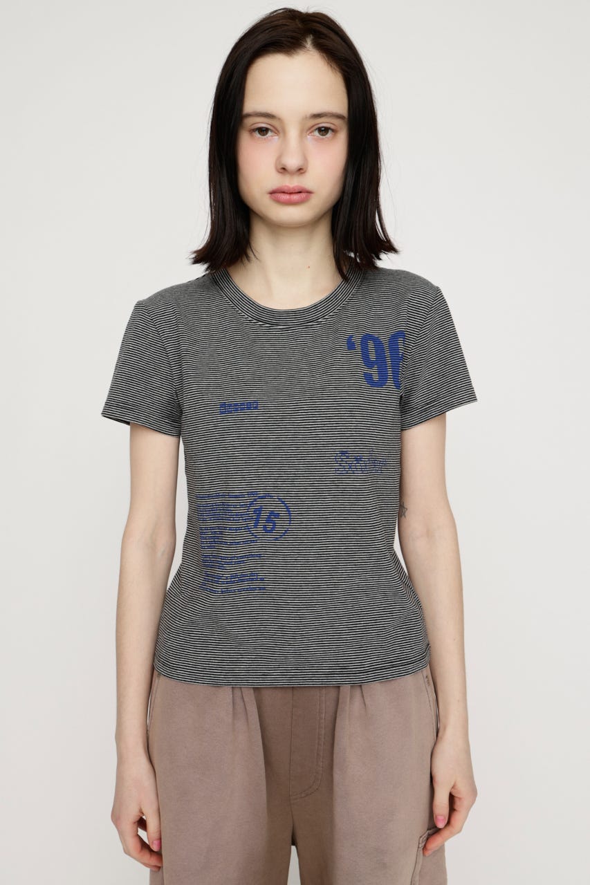 SLY | BORDER ON GRAPHIC Tシャツ (Tシャツ・カットソー(半袖) ) |SHEL