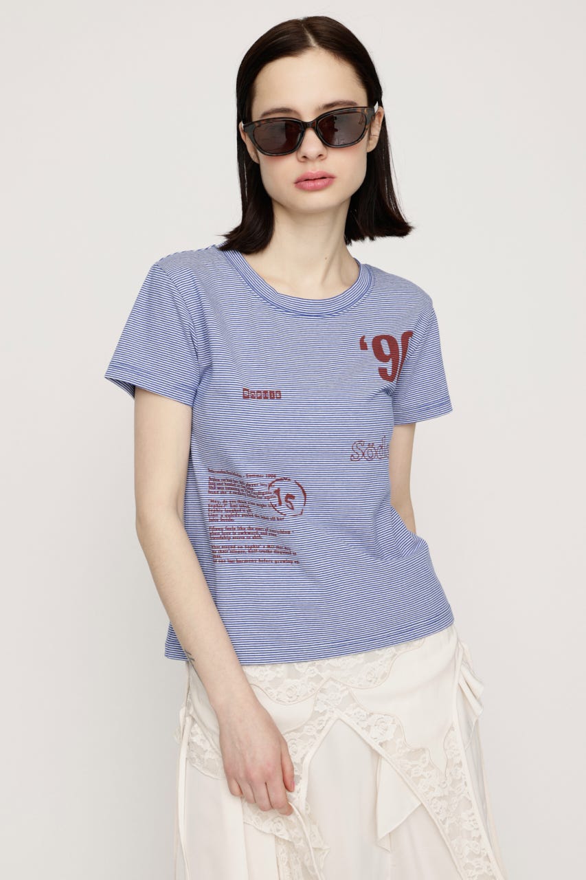 SLY | BORDER ON GRAPHIC Tシャツ (Tシャツ・カットソー(半袖) ) |SHEL