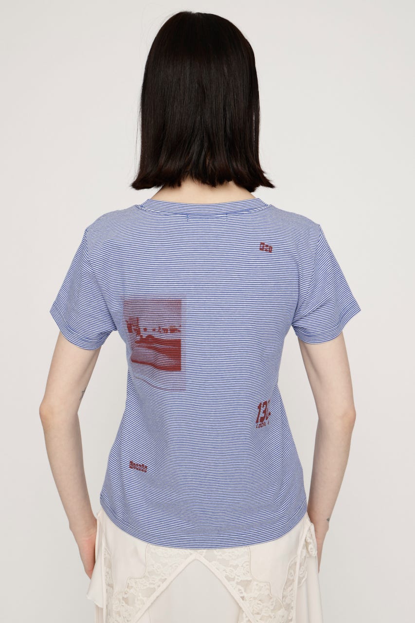 SLY | BORDER ON GRAPHIC Tシャツ (Tシャツ・カットソー(半袖) ) |SHEL