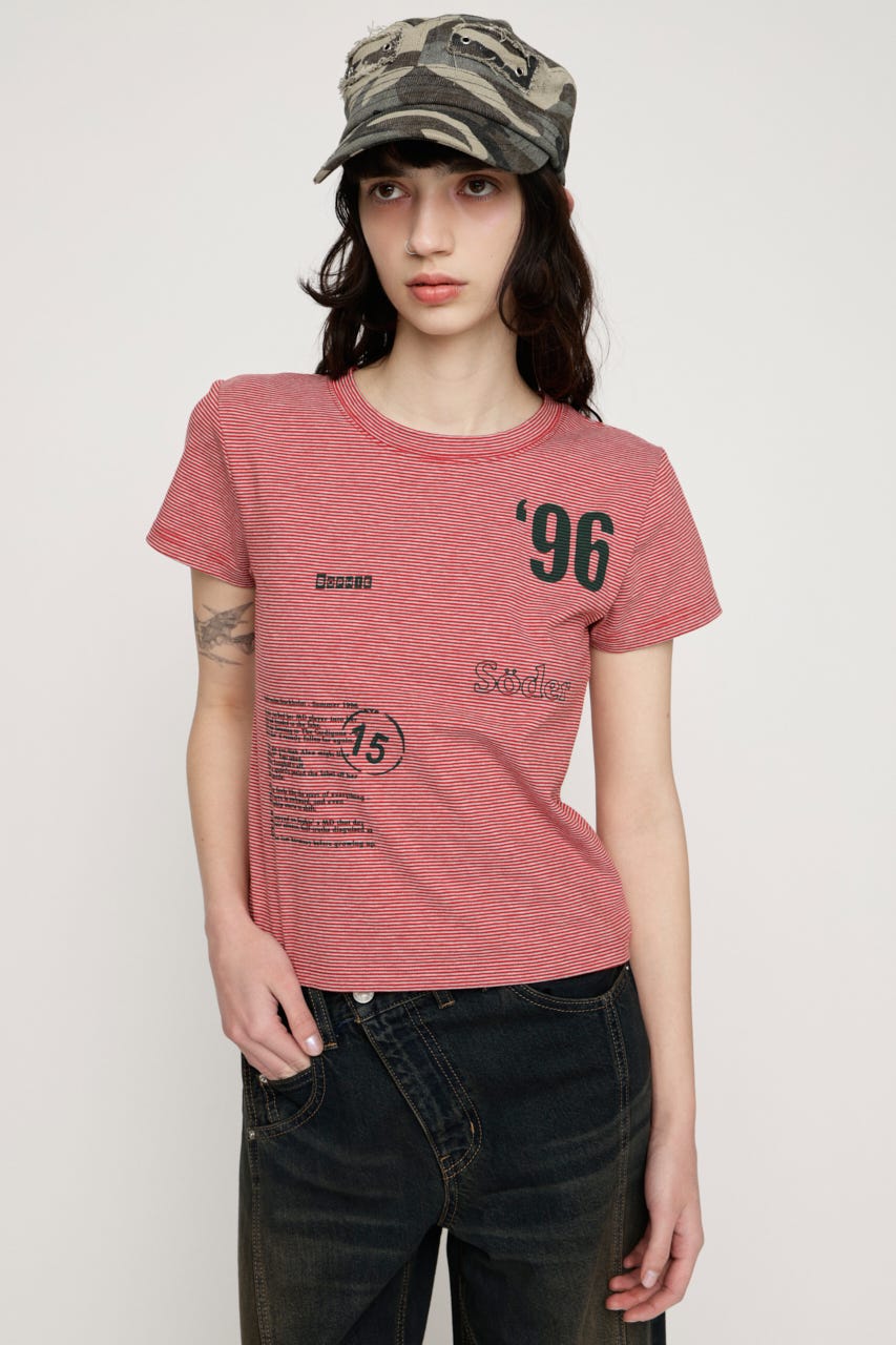 SLY | BORDER ON GRAPHIC Tシャツ (Tシャツ・カットソー(半袖) ) |SHEL