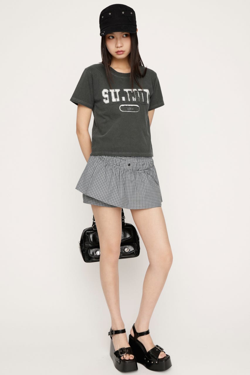 LOGO ON PATCH Tシャツ L/BLK FREE