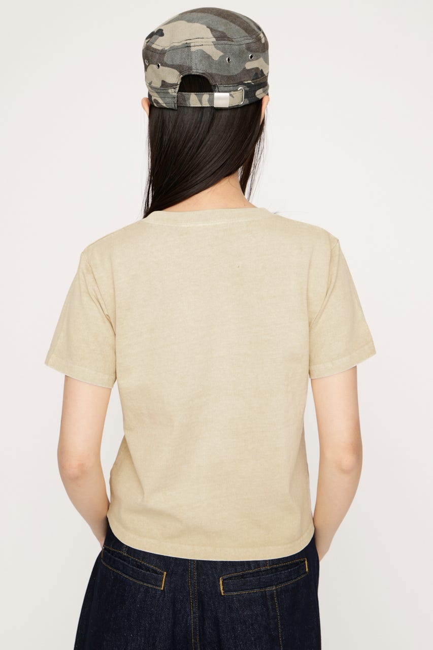 LOGO ON PATCH Tシャツ L/YEL FREE