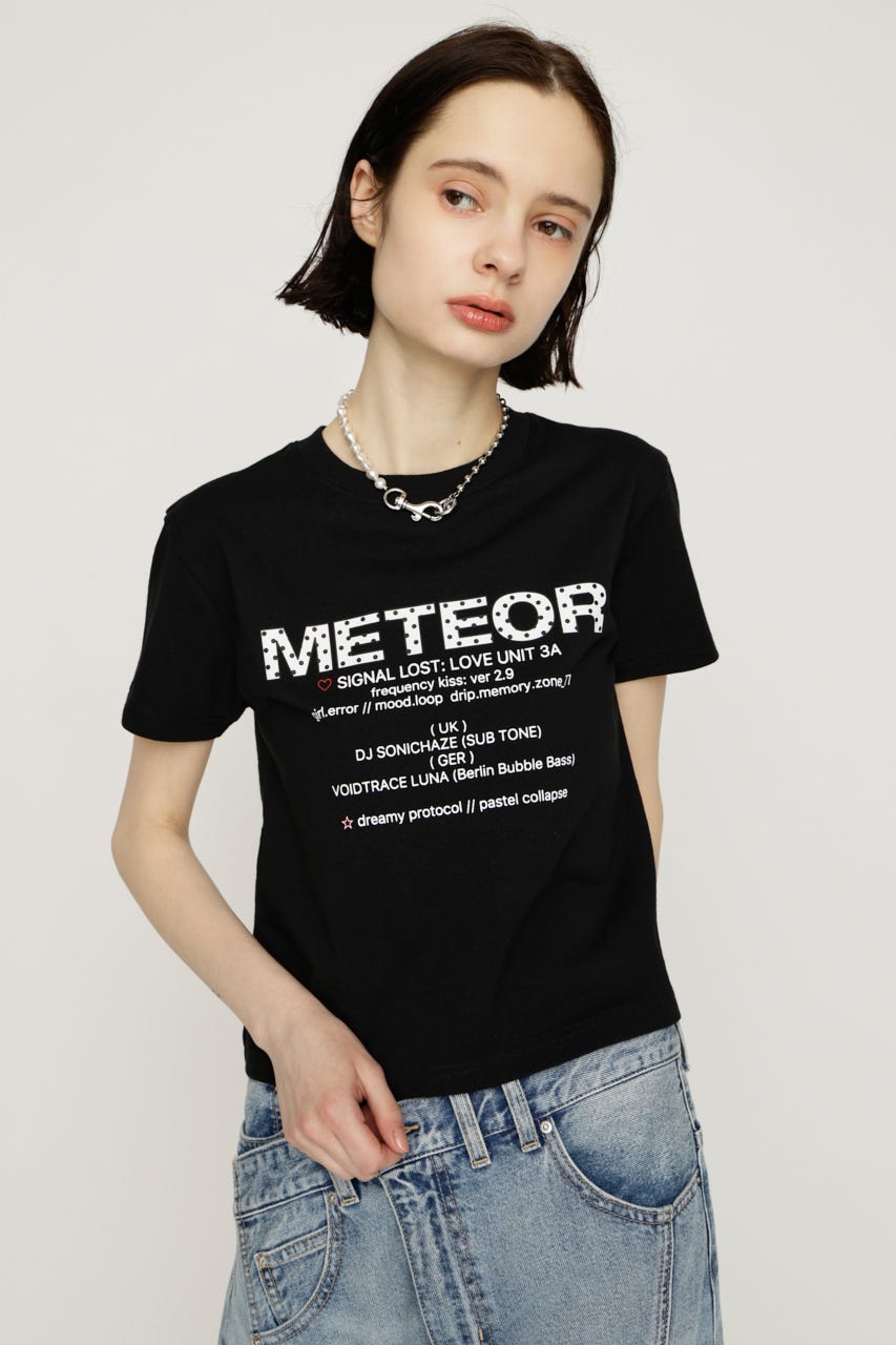 【SNSで話題！】PATTERN LOGO COMPACT Tシャツ BLK FREE