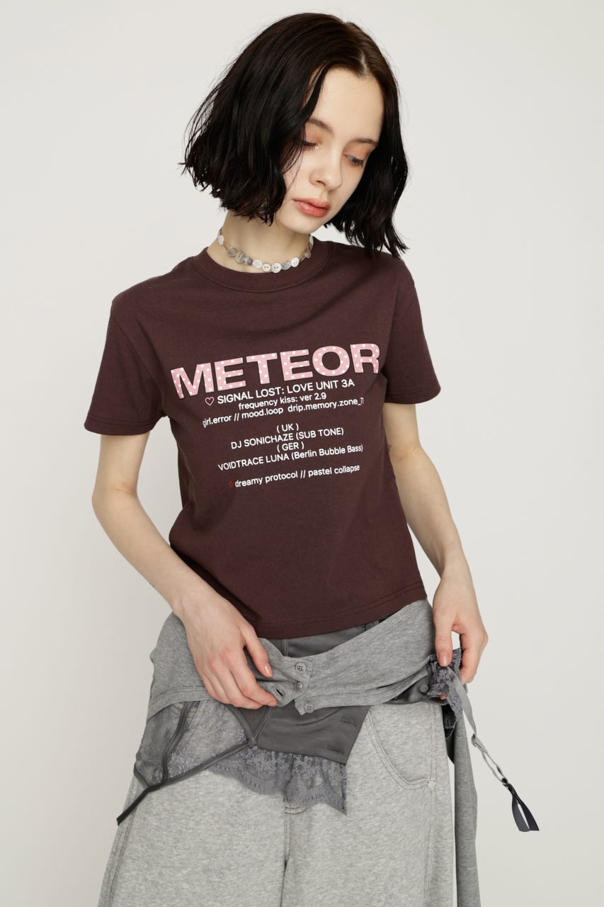 【SNSで話題！】PATTERN LOGO COMPACT Tシャツ BRN FREE