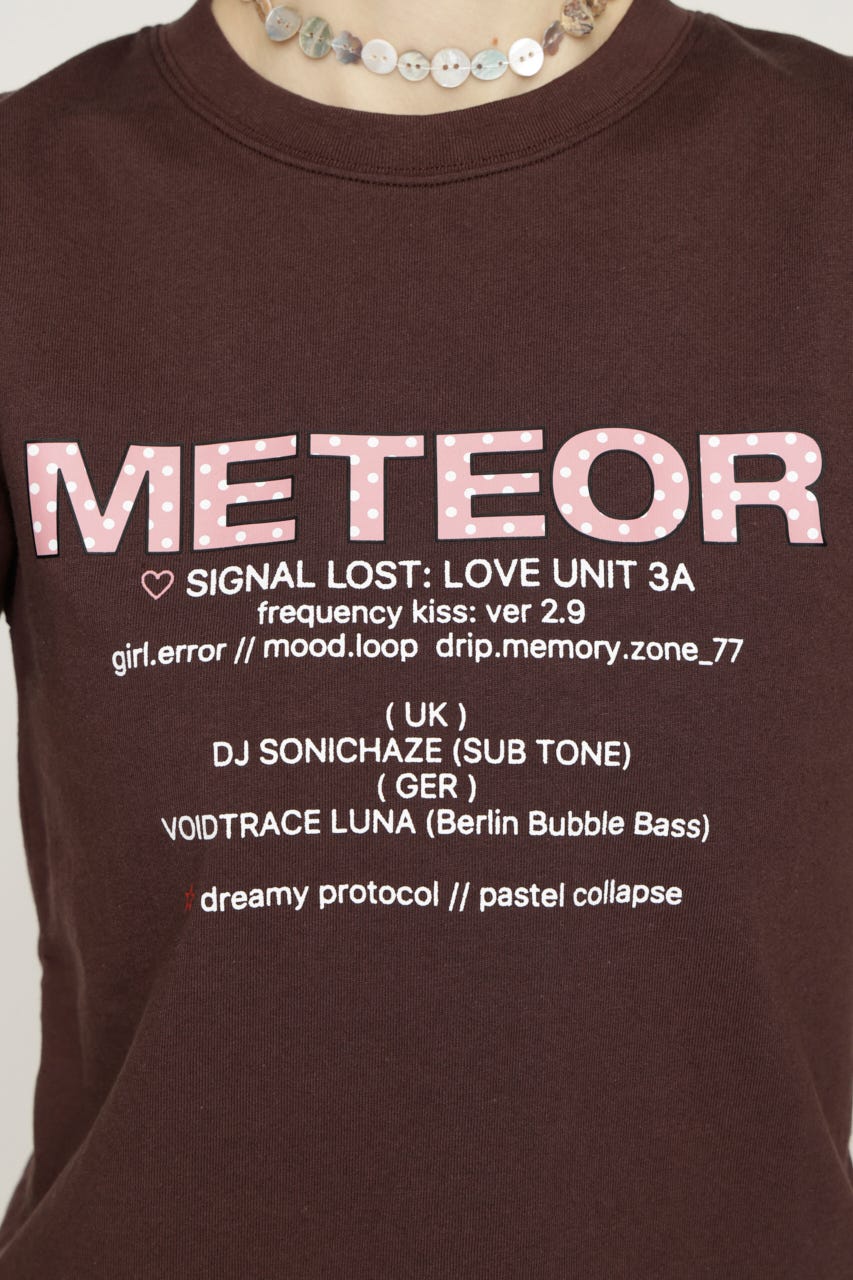 【SNSで話題！】PATTERN LOGO COMPACT Tシャツ BRN FREE