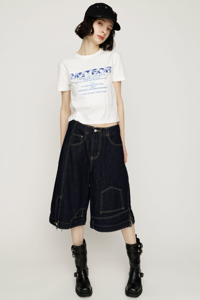 【SNSで話題！】PATTERN LOGO COMPACT Tシャツ WHT FREE