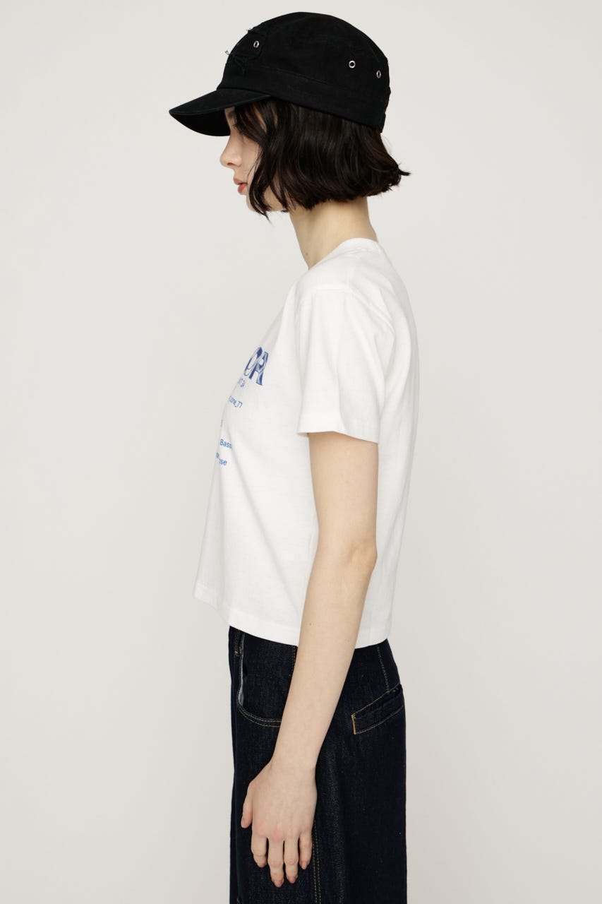 【SNSで話題！】PATTERN LOGO COMPACT Tシャツ WHT FREE