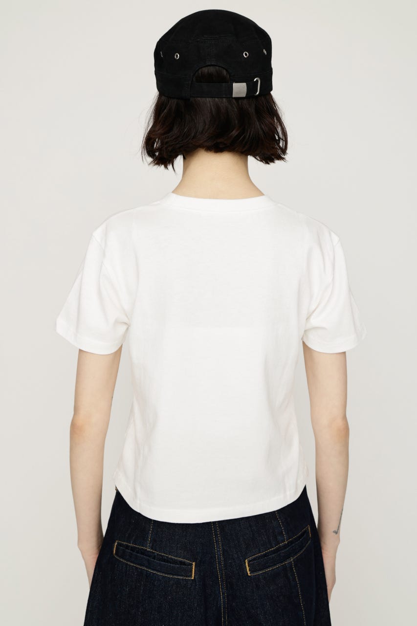 【SNSで話題！】PATTERN LOGO COMPACT Tシャツ WHT FREE