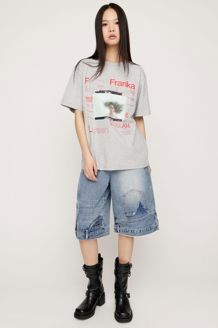 PHOTO LOGO 2 SIZE Tシャツ T.GRY 2