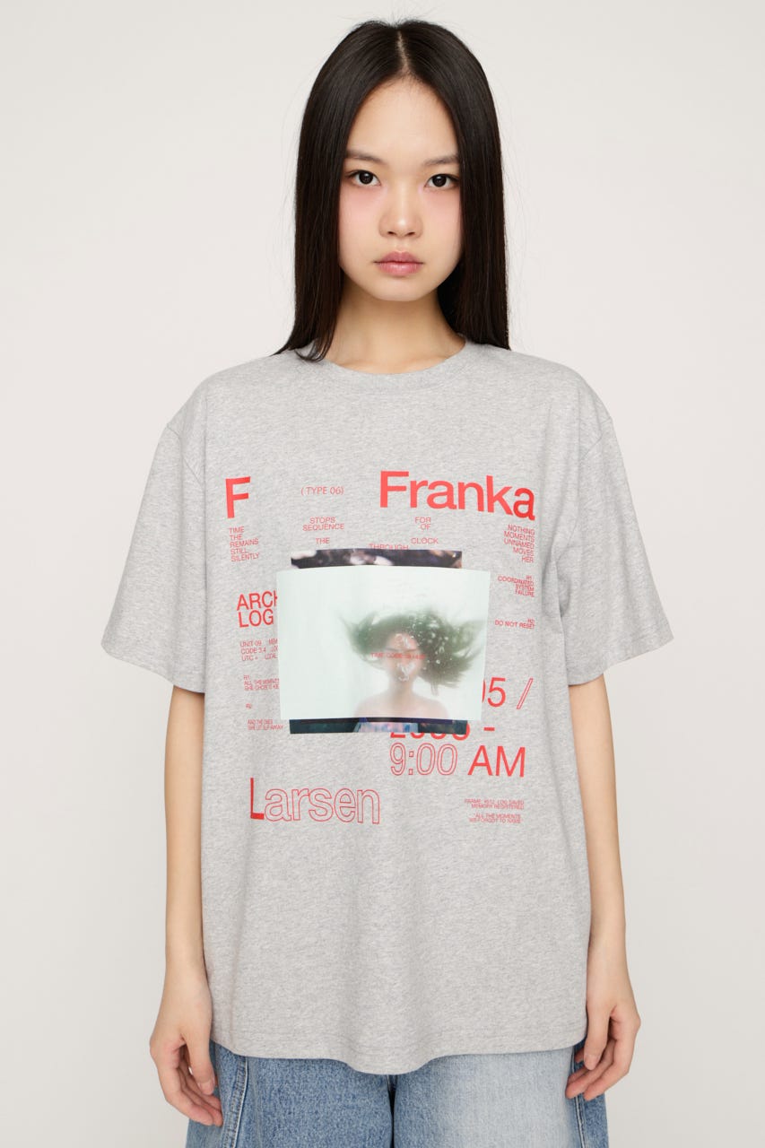 PHOTO LOGO 2 SIZE Tシャツ T.GRY 2