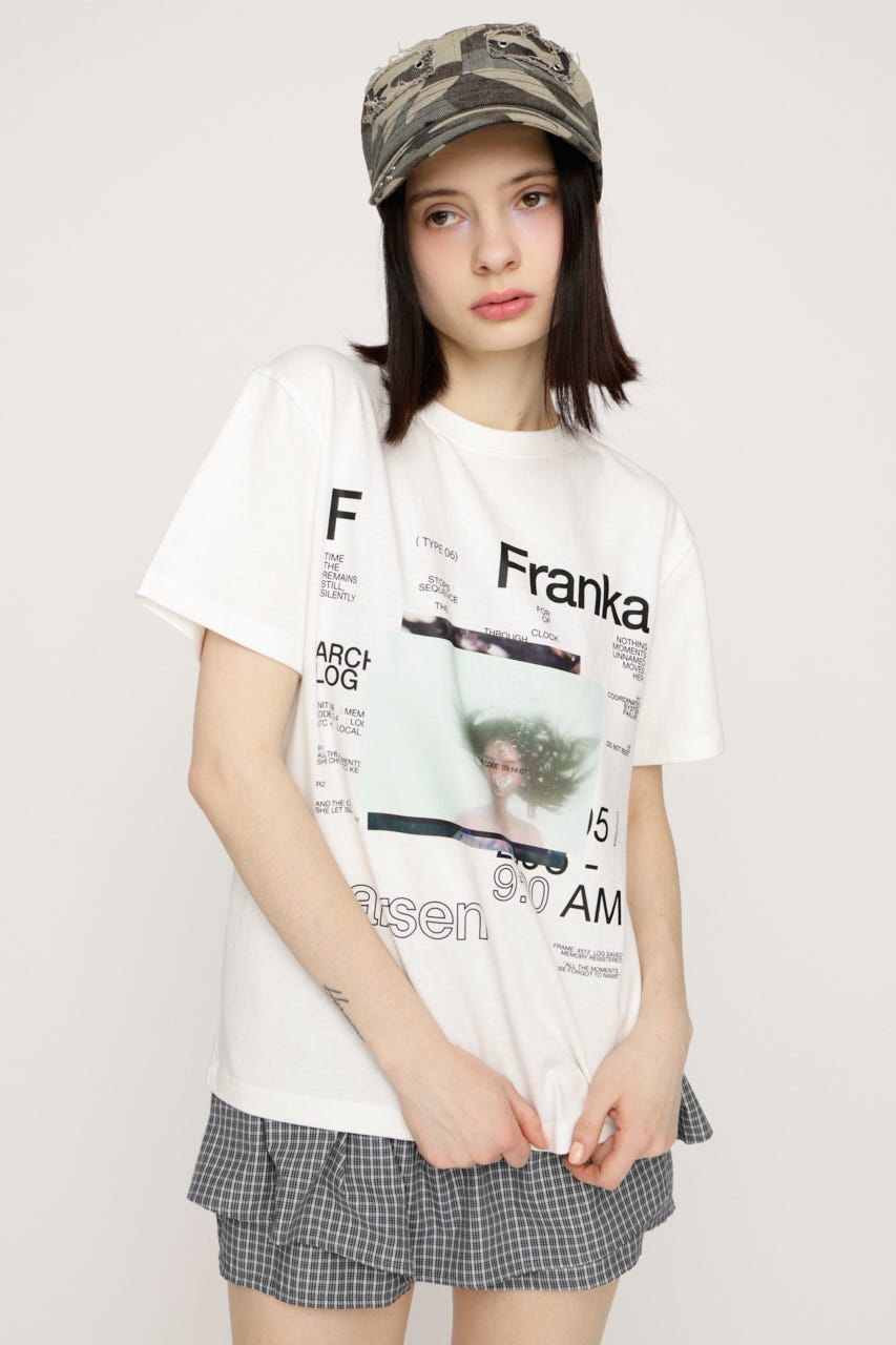 PHOTO LOGO 2 SIZE Tシャツ WHT 1