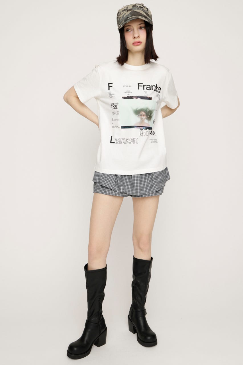 PHOTO LOGO 2 SIZE Tシャツ WHT 1