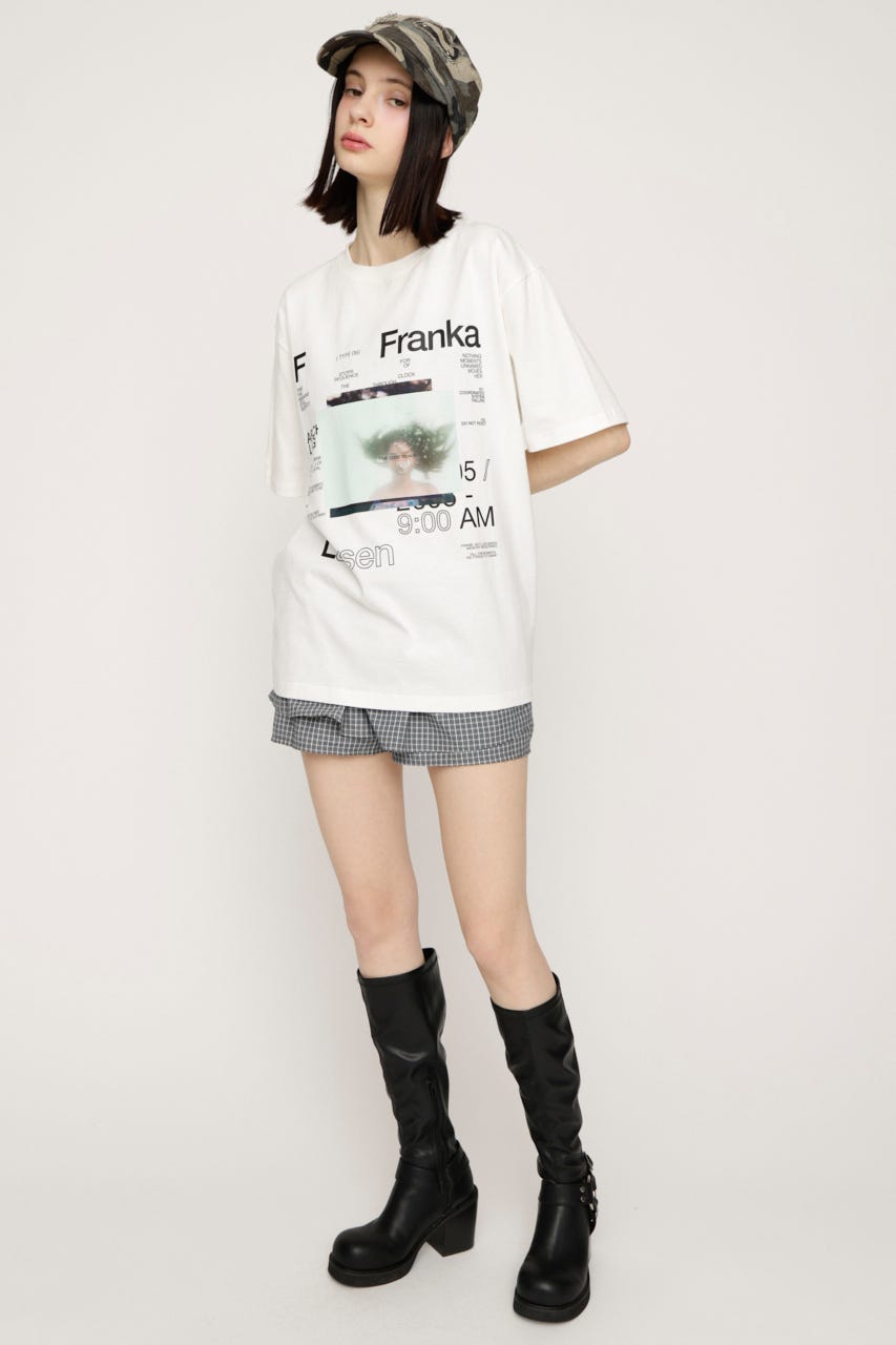 PHOTO LOGO 2 SIZE Tシャツ WHT 1