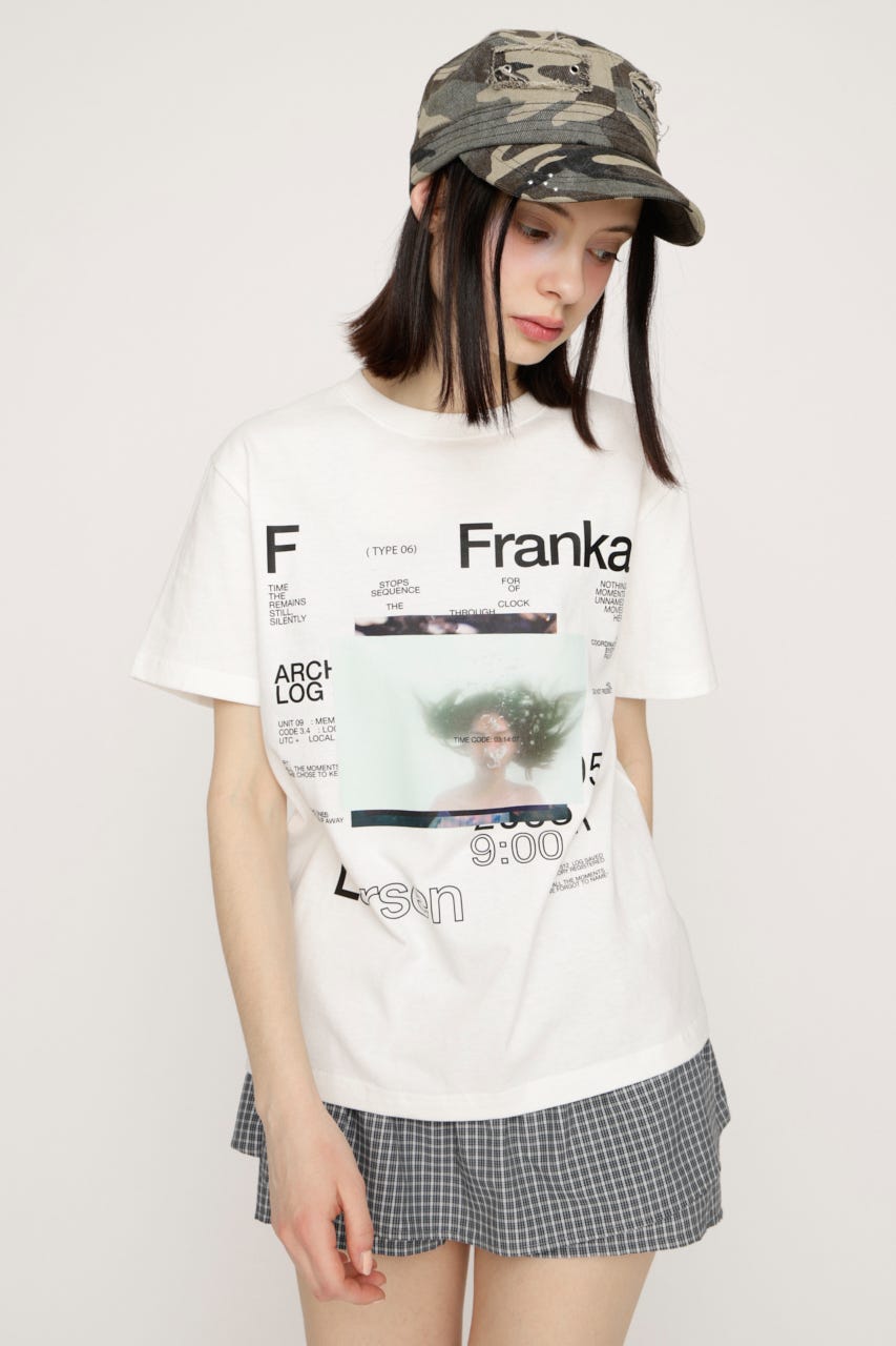 PHOTO LOGO 2 SIZE Tシャツ WHT 1