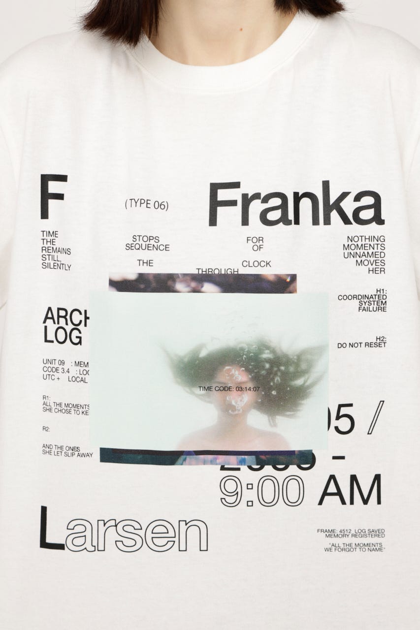 PHOTO LOGO 2 SIZE Tシャツ WHT 1