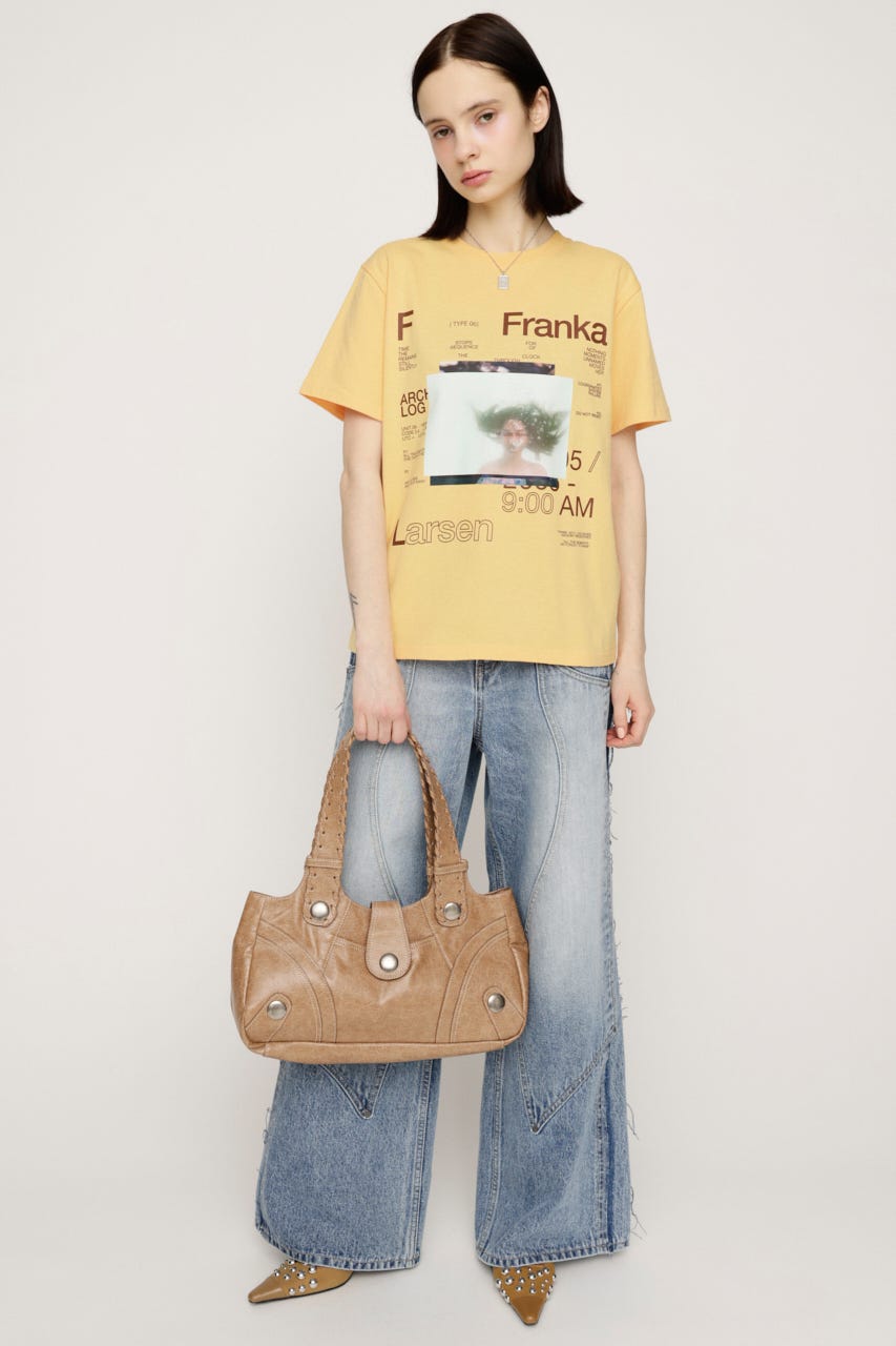 PHOTO LOGO 2 SIZE Tシャツ YEL 2