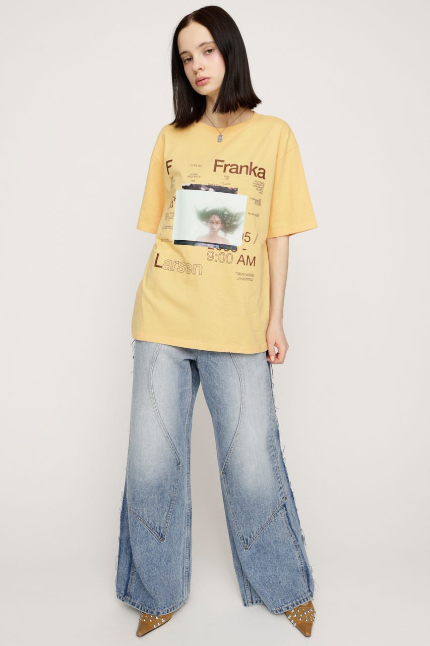 PHOTO LOGO 2 SIZE Tシャツ YEL 2