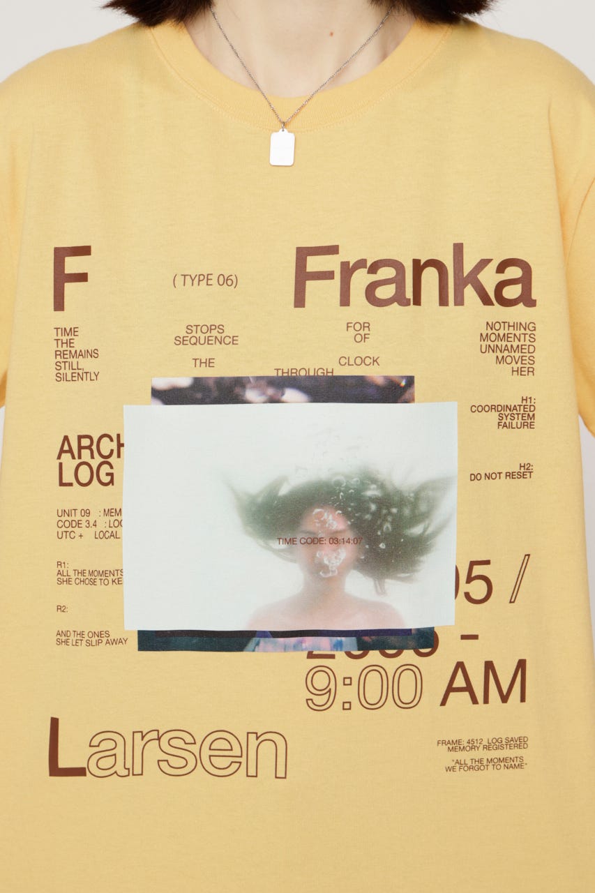 PHOTO LOGO 2 SIZE Tシャツ YEL 2