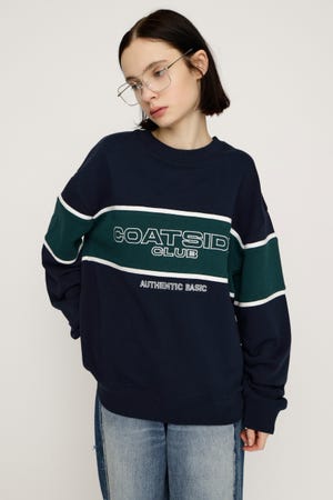 BLOCKING LINE LOGO SW トップス