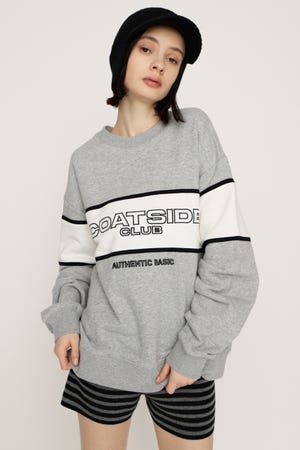 BLOCKING LINE LOGO SW トップス