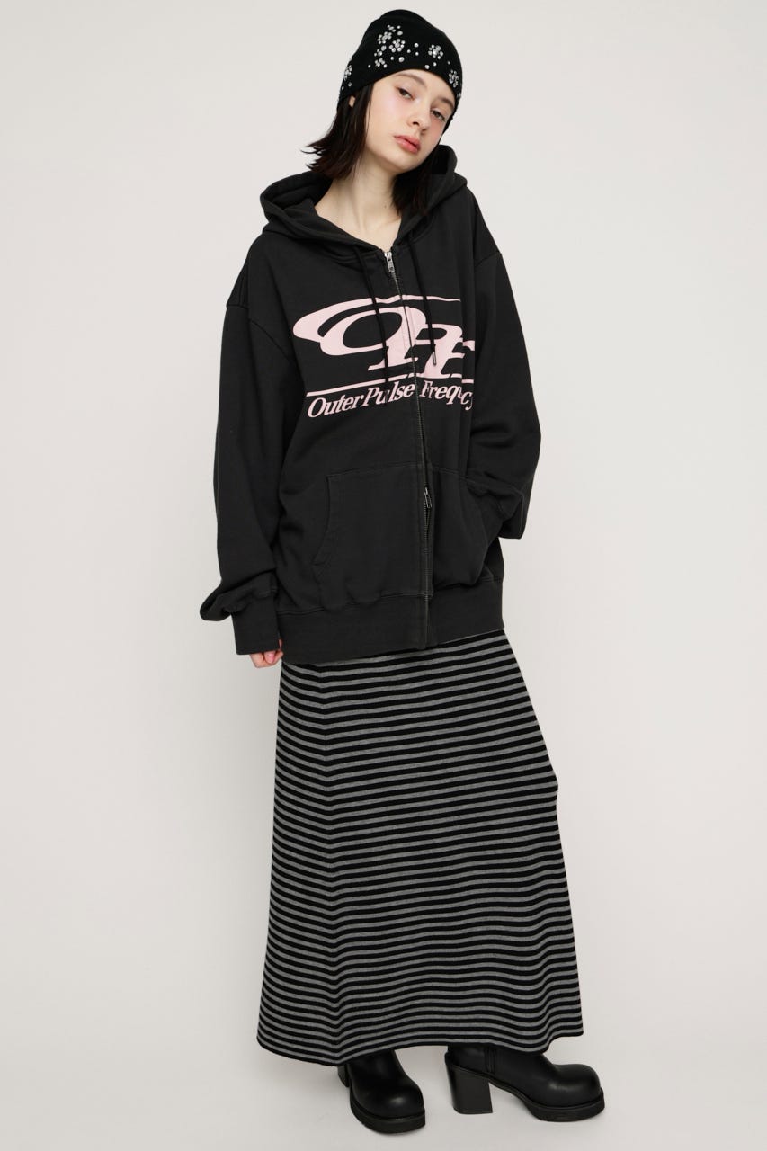LOGO OVER HOODIE L/BLK FREE