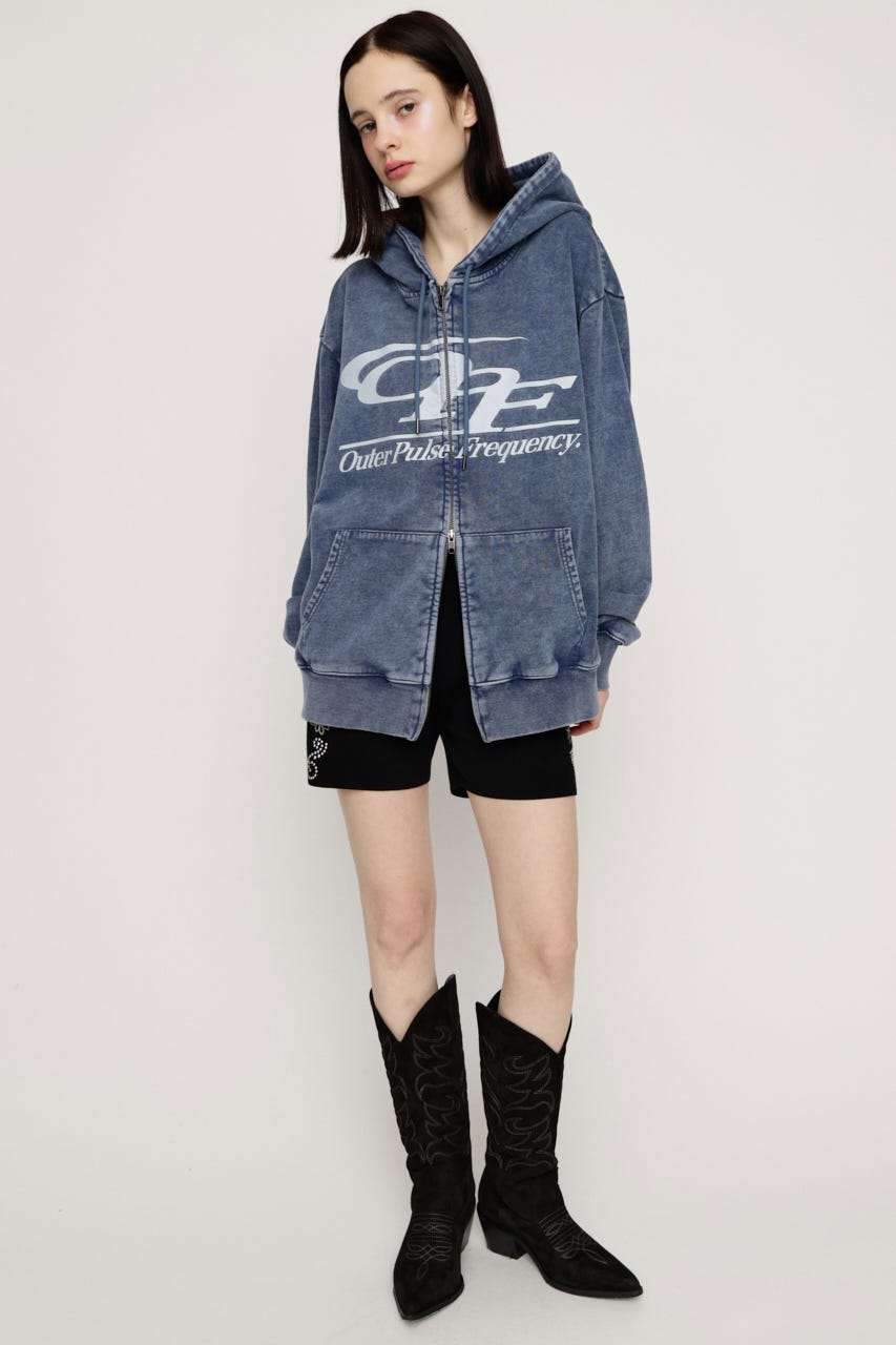 LOGO OVER HOODIE L/BLU FREE