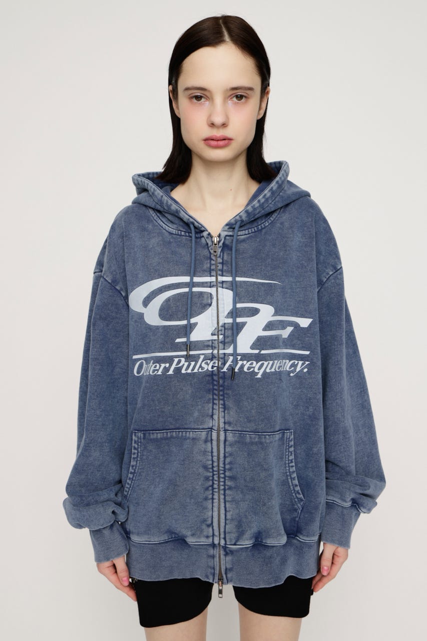 LOGO OVER HOODIE L/BLU FREE