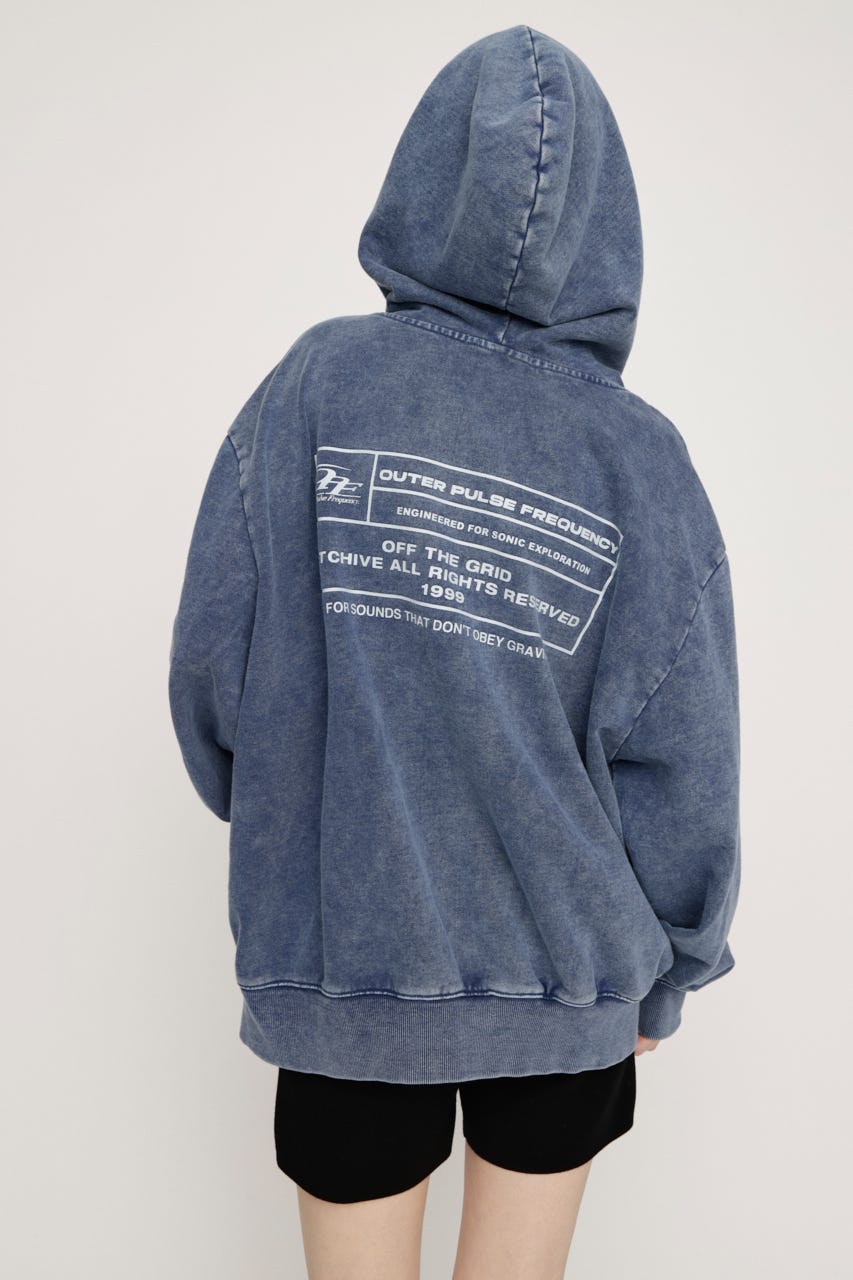 LOGO OVER HOODIE L/BLU FREE