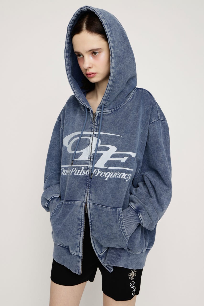 LOGO OVER HOODIE L/BLU FREE