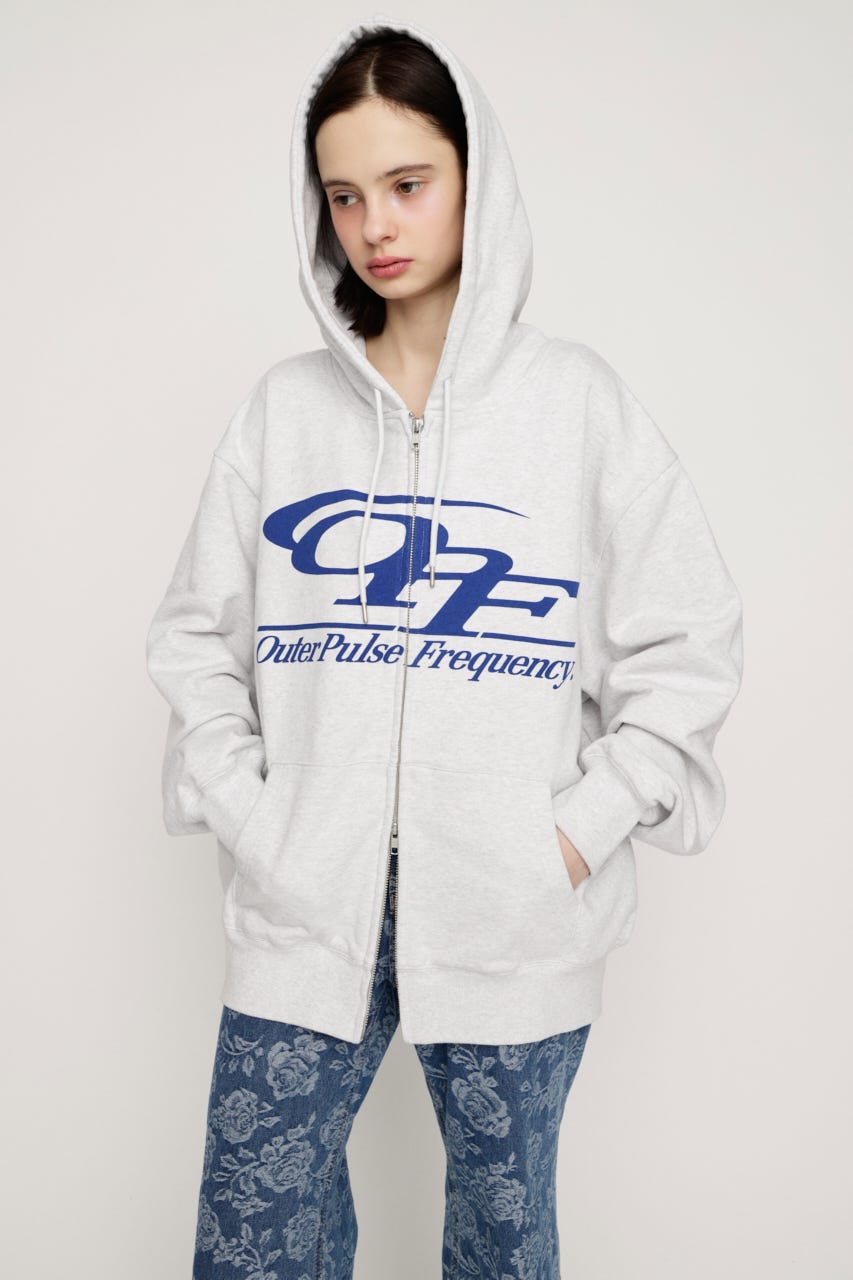 LOGO OVER HOODIE T.GRY FREE