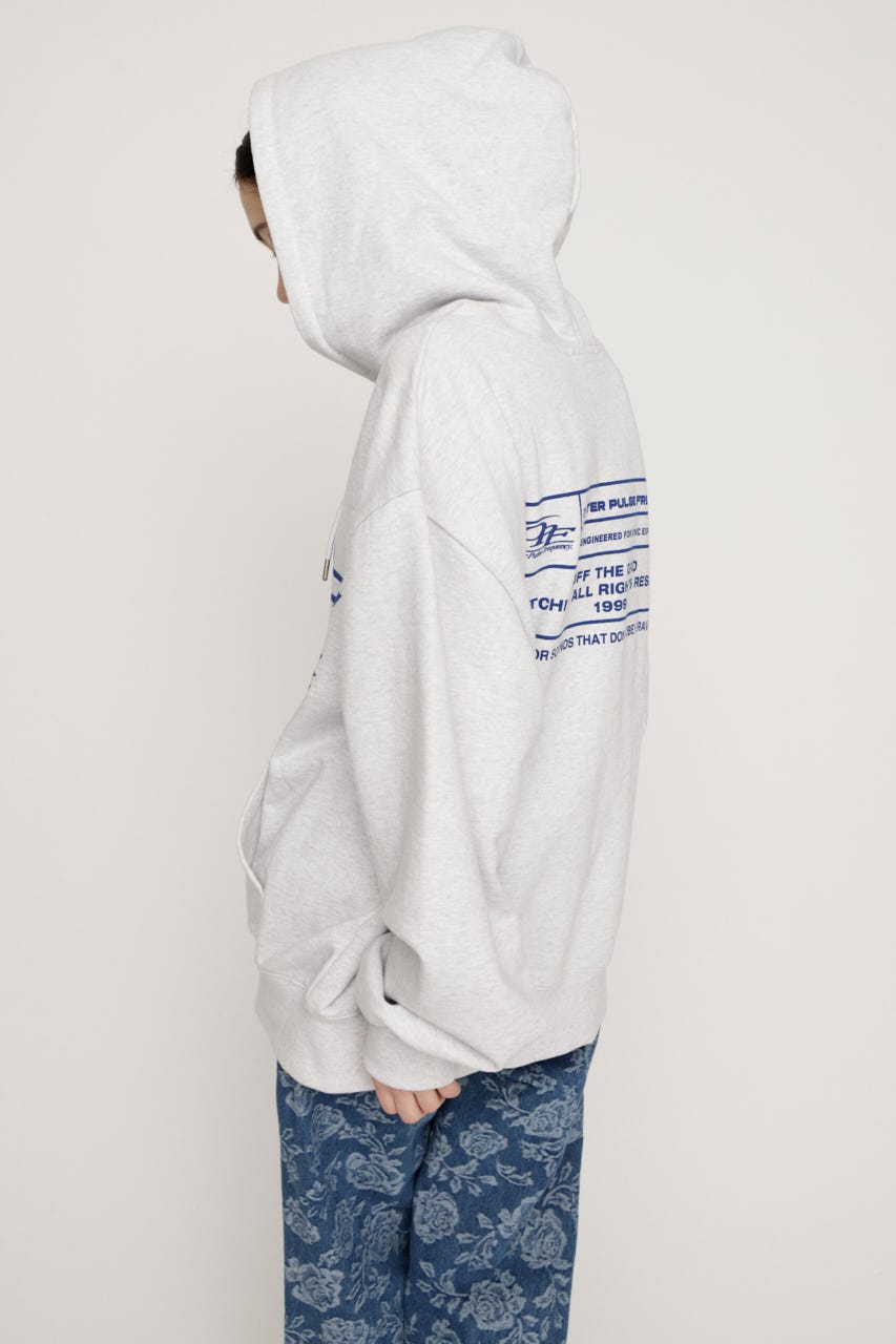 LOGO OVER HOODIE T.GRY FREE
