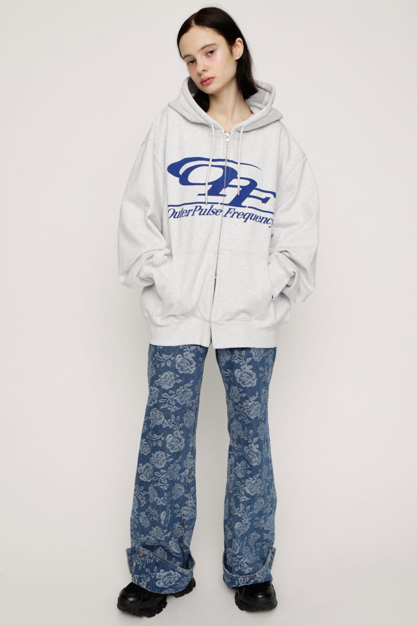 LOGO OVER HOODIE T.GRY FREE