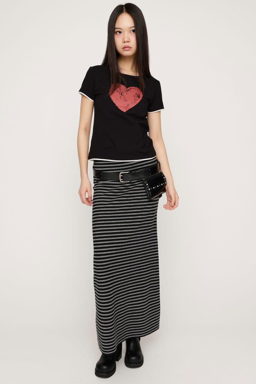 【LIMITED ITEM】HEART LOGO トップス BLK FREE