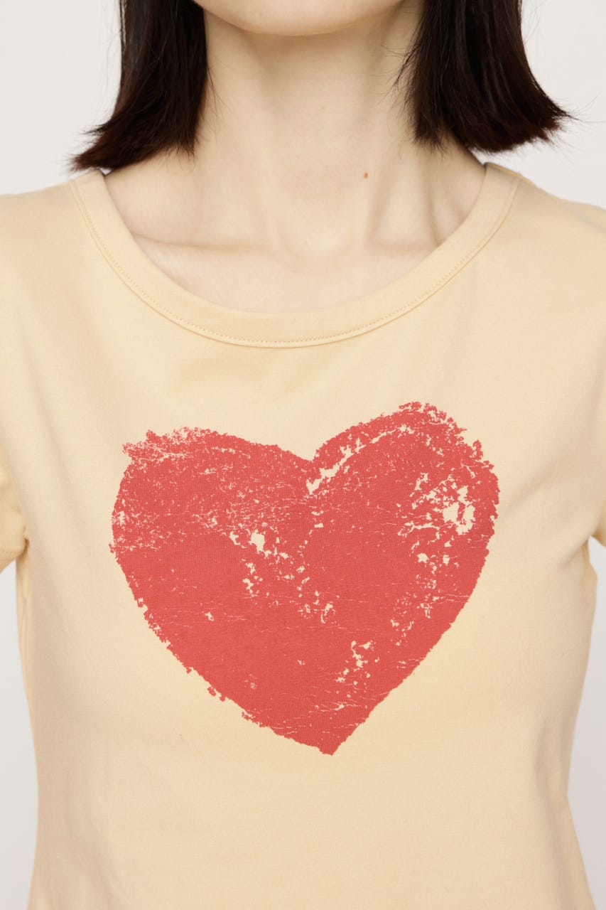【LIMITED ITEM】HEART LOGO トップス L/YEL FREE