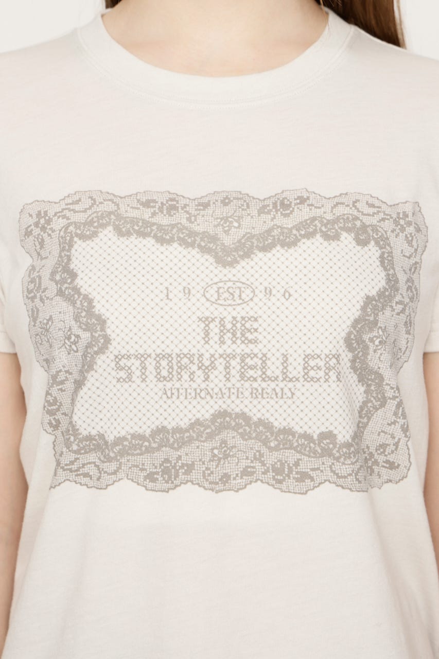 LACE LOGO Tシャツ O/WHT FREE
