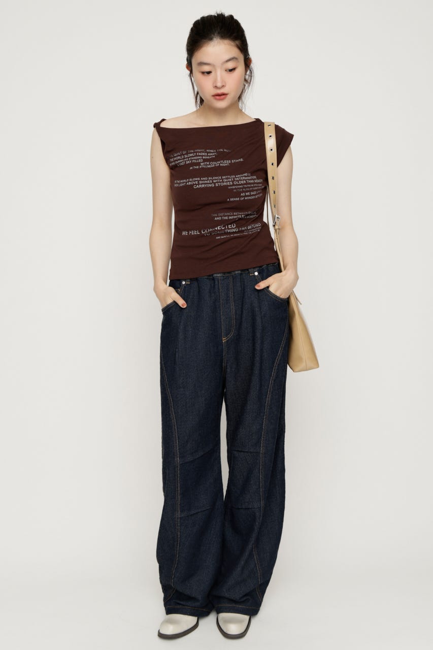 ONESHOLDER ASYMMETRY トップス BRN FREE