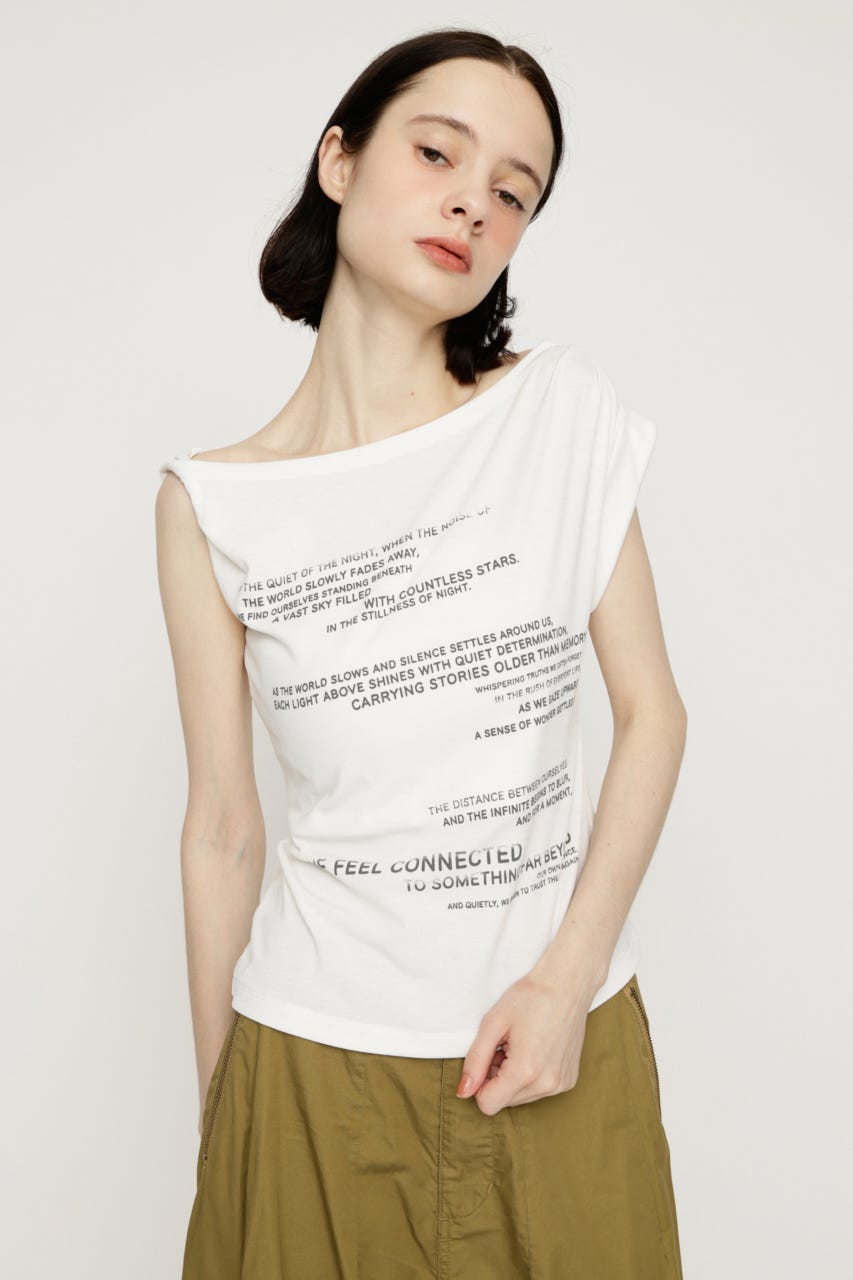 ONESHOLDER ASYMMETRY トップス O/WHT FREE