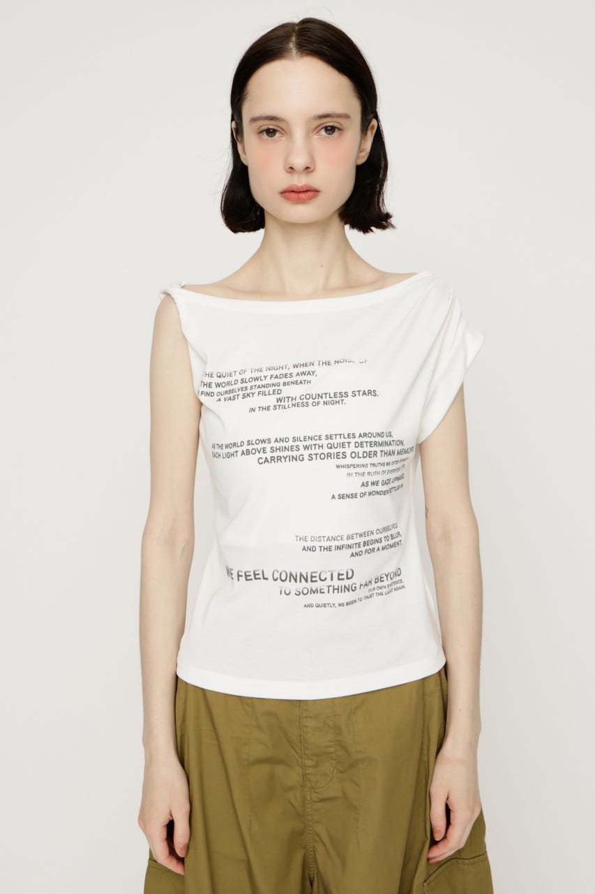 ONESHOLDER ASYMMETRY トップス O/WHT FREE