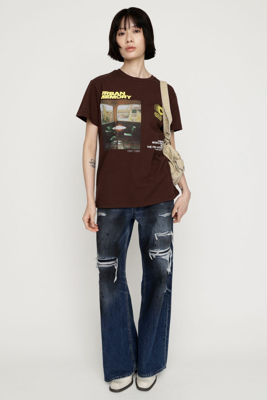 PHOTO LOGO Tシャツ BRN FREE