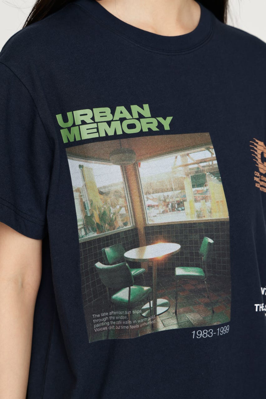 PHOTO LOGO Tシャツ NVY FREE