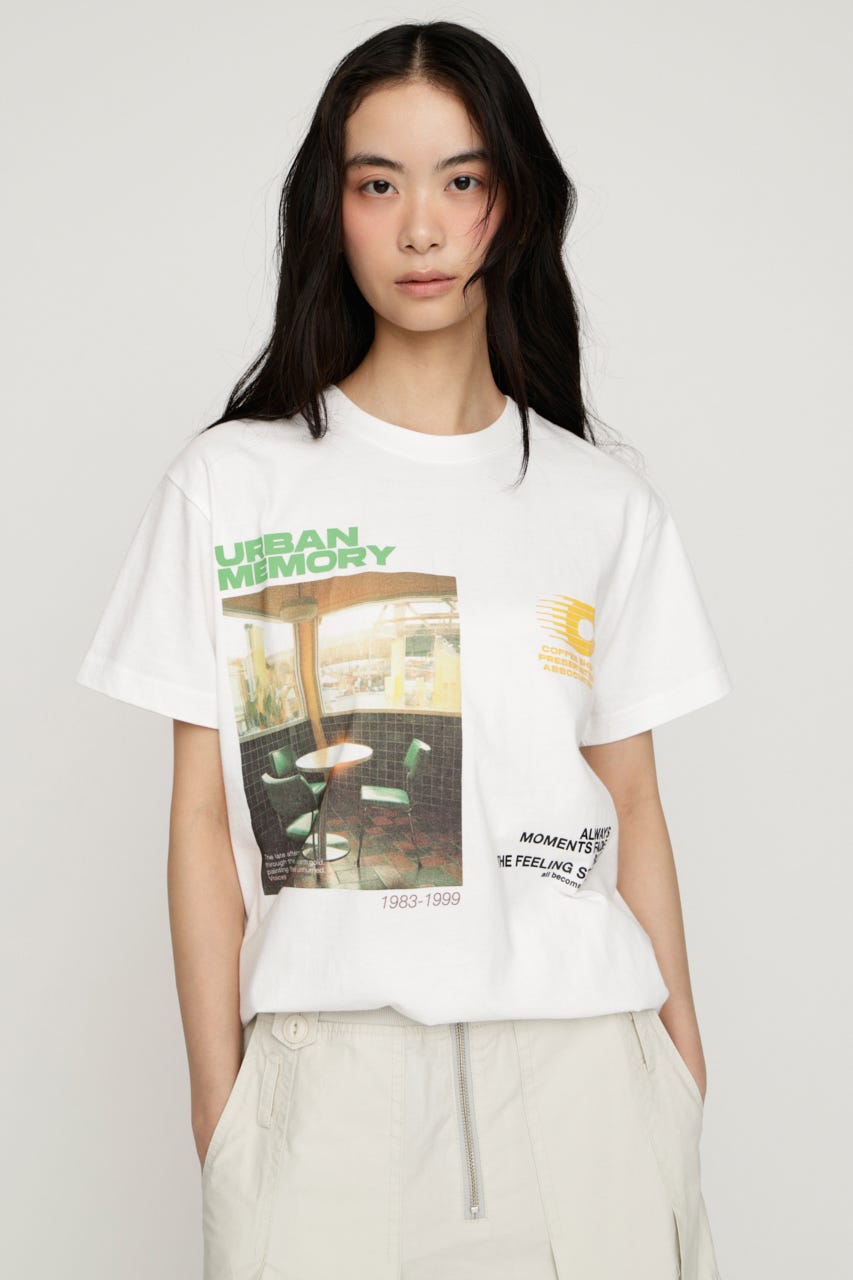 PHOTO LOGO Tシャツ WHT FREE