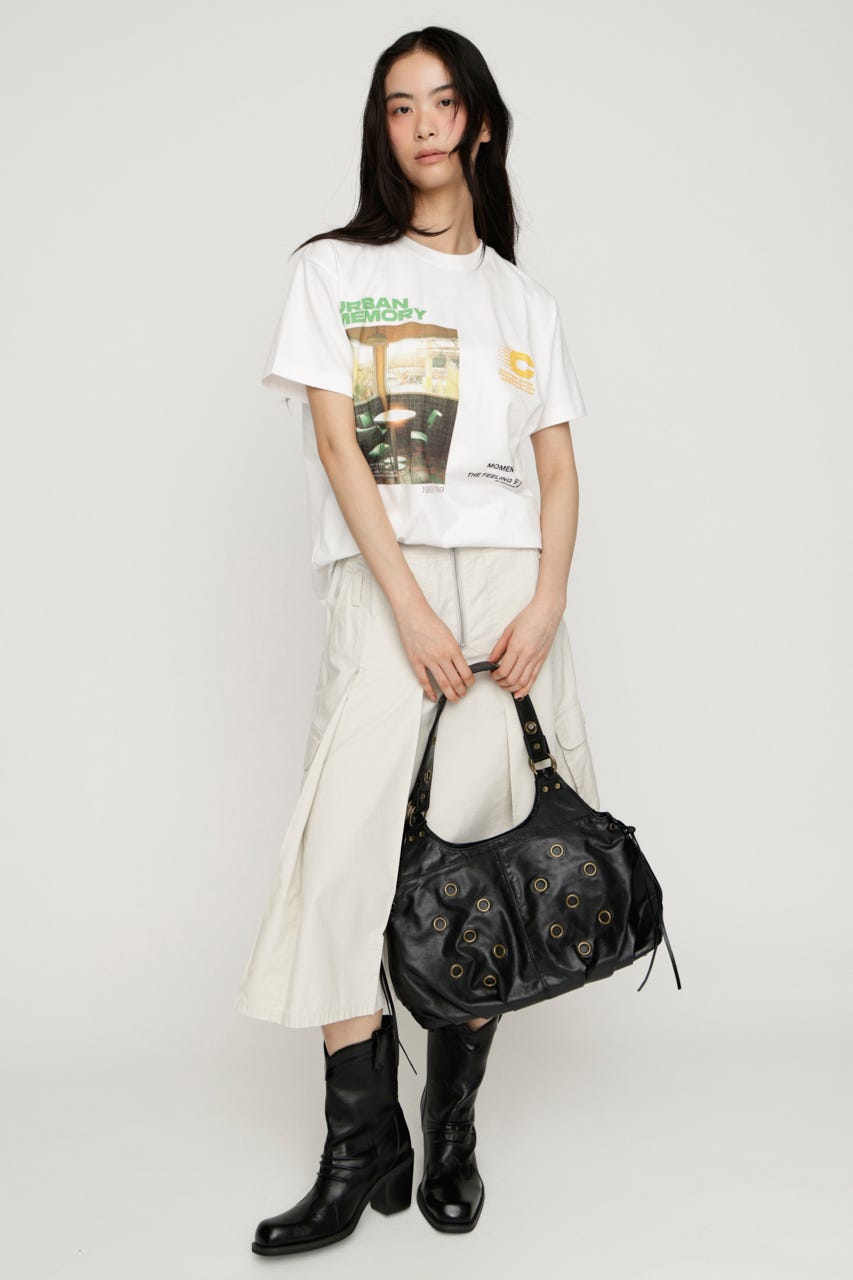 PHOTO LOGO Tシャツ WHT FREE