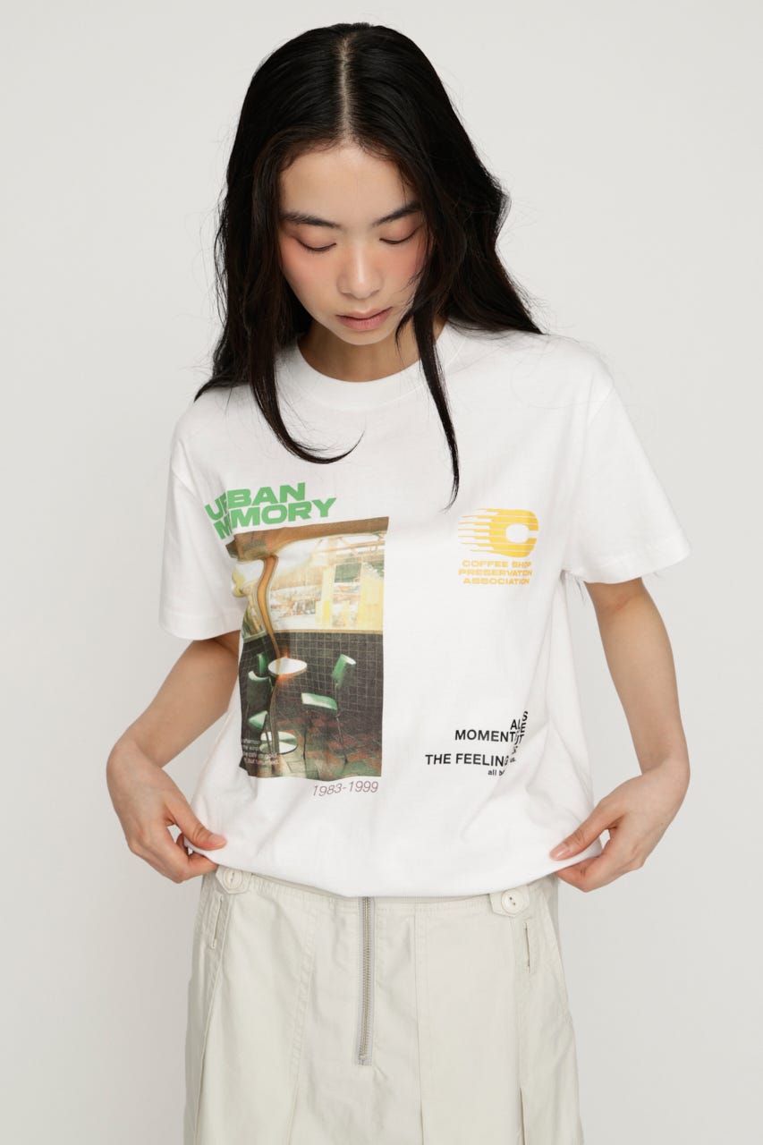 PHOTO LOGO Tシャツ WHT FREE