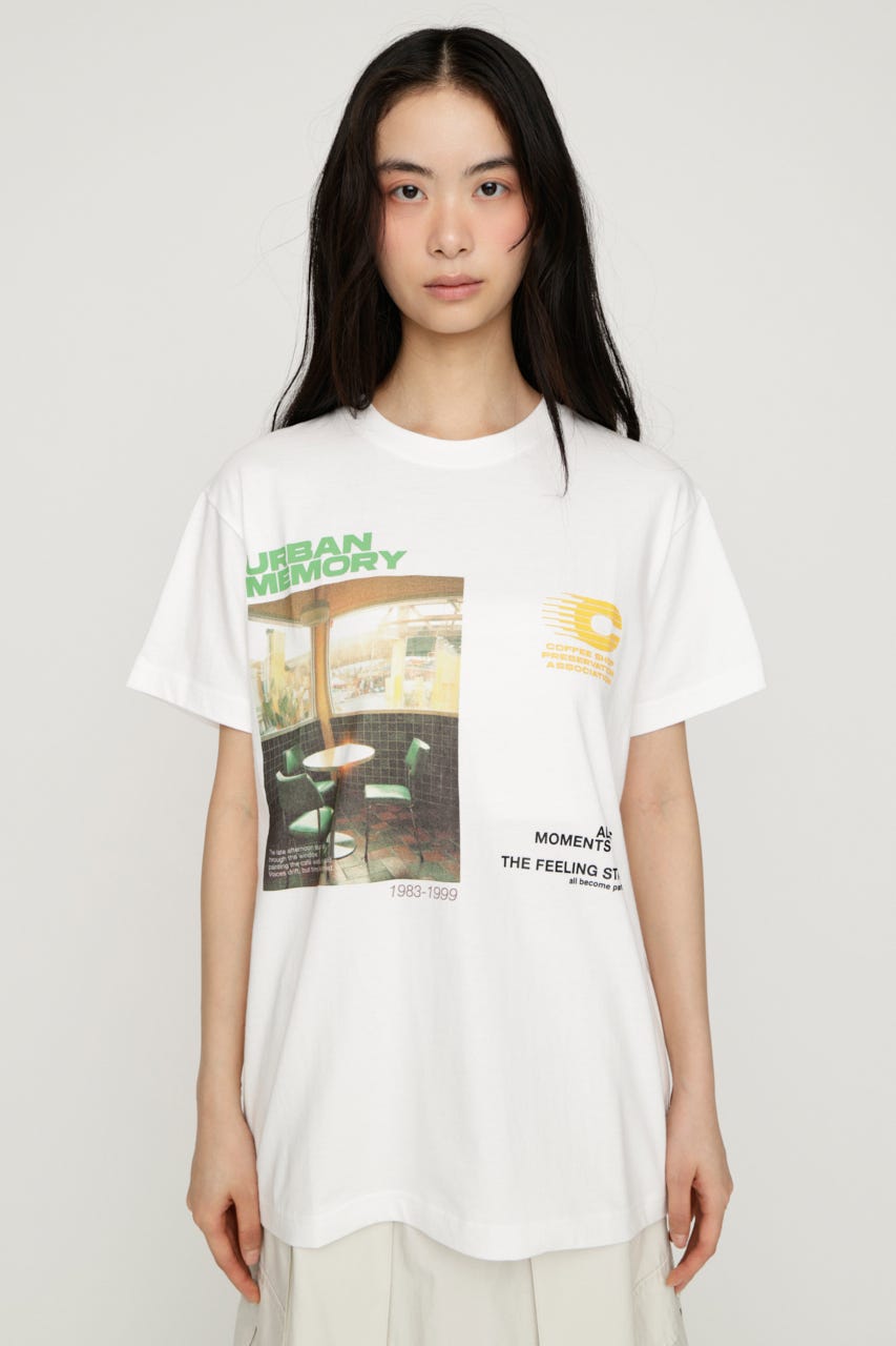 PHOTO LOGO Tシャツ WHT FREE